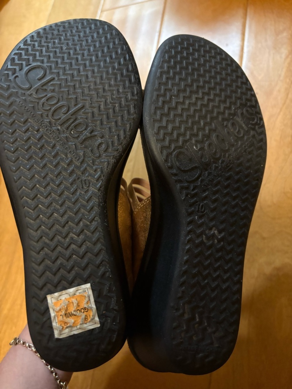 Skechers Cali Rumblers Glam Society wedge sandals rose gold 10 - Picture 6 of 7
